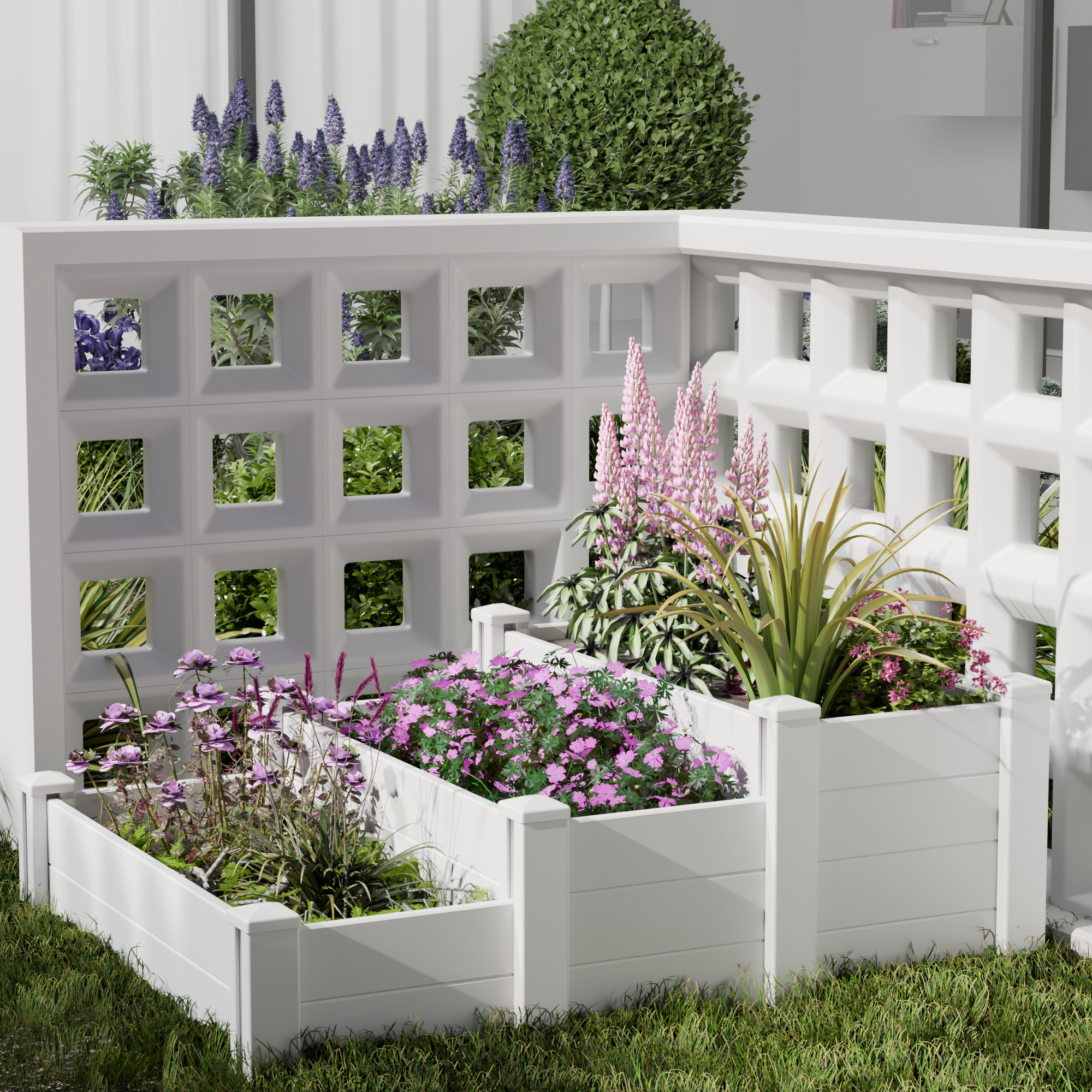 MAYEERTY Multipurpose White PVC Rectangular Garden Fence For Flowers, Vegetables, Pet & Poultry Nests