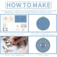 thumbnail image 5 of 4 Set 8'' Eyes and Moon Embroidery Kits for Beginners Full Range of Embroidery Kits to Learn Needlepoint Kits with Embroidery Hoops and Cloth Color Threads and Instruction, 5 of 7