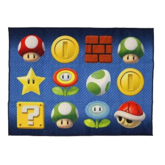 Super Mario Bros Non Slip Area rug Kids Room Decor 40"x54"