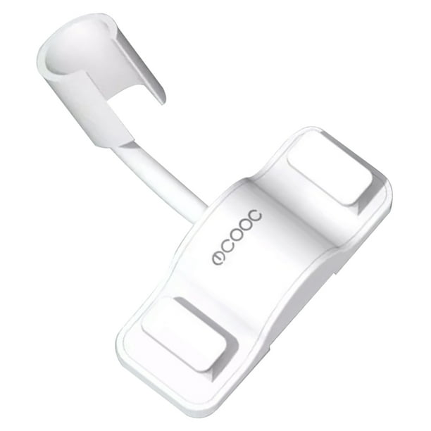 Cateissary Soporte de cabezal de ducha de 360 °, soporte de cabezal de ducha autoadhesivo ajustable, montaje en pared con 2 ganchos, soporte para Juegos de accesorios de baño Blanco Cateissary HA005287-03B