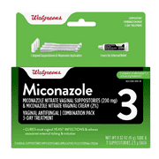 Walgreens Miconazole Nitrate Vaginal Suppositories (200 mg) and Cream (2%)1.0set