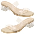 thumbnail image 1 of Sandalias Plataforma Zapatos Tacones Transparentes Mujeres Absorben El Sudor para Primavera Verano, 1 of 9