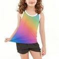 thumbnail image 2 of WRKEKC Girls Summer Tank Tops, Casual Tank for Girls, Toddler Kids Boys And Fashion Cute Gradient Print Soft Sleeveless Bottom Camisole, 2 of 7