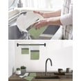 thumbnail image 5 of Sage Green Morocco Kitchen Dish Towels for Drying Dishes Set of 2, Modern Stitching Geometric Striped Grey Waffle Weave Microfiber Hand Tea Bathroom Towels Quick Dry & Absorbent Towel 15.7x23.6, 5 of 7