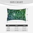 thumbnail image 4 of Daiia Green Disco Lights Bedding Waterproof Pillow Protector Zippered Queen – Bed Bug Proof Pillow Encasement-16"x24", 4 of 6