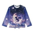 thumbnail image 4 of Garronmavis Black Baby Dragon Girls Long Sleeve T-Shirts 9-10 Lightweight Kids Basic Soft Long Sleeve Tees Top Warm Kids Fall Tops Crewneck Basic Tees Loose Fall Winter Clothes, 4 of 7