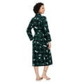 thumbnail image 4 of ANLIQI Couples Matching Chritsmas Robes Soft Fleece Red Plaid Robe Long Cozy Warm Bathrobe with Pockets (Womens,GP, L), 4 of 5