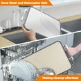thumbnail image 2 of Vesteel Stainless Steel Cutting Board, Double Sided Steel Cutting Boards for kitchen, non toxic Chopping Board, 2 of 7