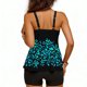 thumbnail image 2 of TaTaai Fashion Floral Bikini Set, Women's Push Up Padded Swimsuit with Sheer Cover Up, Racerback Design and Ruched Skirt Bottom Gift, 2 of 7