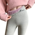 thumbnail image 5 of Nafuu Ladies Thermal Underwear Pants Solid Color Autumn Winter Warm Sports Yoga Fitness Mesh Cropped Thick Versions‌ Cozy Vacation‌ Long Johns, 5 of 9