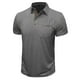thumbnail image 1 of pstuiky camisetas para hombre, Camiseta de manga corta para hombre, estilo informal, lisa, con cuello vuelto, botones y blusa ropa de hombre s, 1 of 5