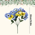 thumbnail image 3 of Jierger Artificial Fake Pansy Flowers for Outdoor, Faux Silk Pansy Spring Flowers for Outside for Planter Front Door Porch Yard Patio Window Box Home Decor, 3 of 5