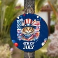 thumbnail image 4 of Patriotic Maine Coon Celebrates 4th of July Round Wood Sign Cat Lover Kitten Owner Gifts Hanging Wall Home Decor - 02009, 4 of 5