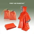 thumbnail image 5 of Xinwanna Outdoor Raincoat Hooded Reflective Folding Windproof Sleeveless Waterproof Survival Tool Aluminium Film Hiking Poncho Blanket Camping Equipment (Camouflage), 5 of 13