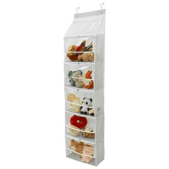 Hanging Yarn Storage Organizer with 6 Zipper Closure Compartments Large Capacity Knitting Storage Holder Multifunctional Space Saving for Home Use