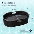 thumbnail image 4 of WLXIANG Floating Pool Tray Large PE Rattan Pool Serving Bar, Luxury Pool Floating Table with Handles for Pool Party, Hot Tub & Beach (Black), 4 of 8