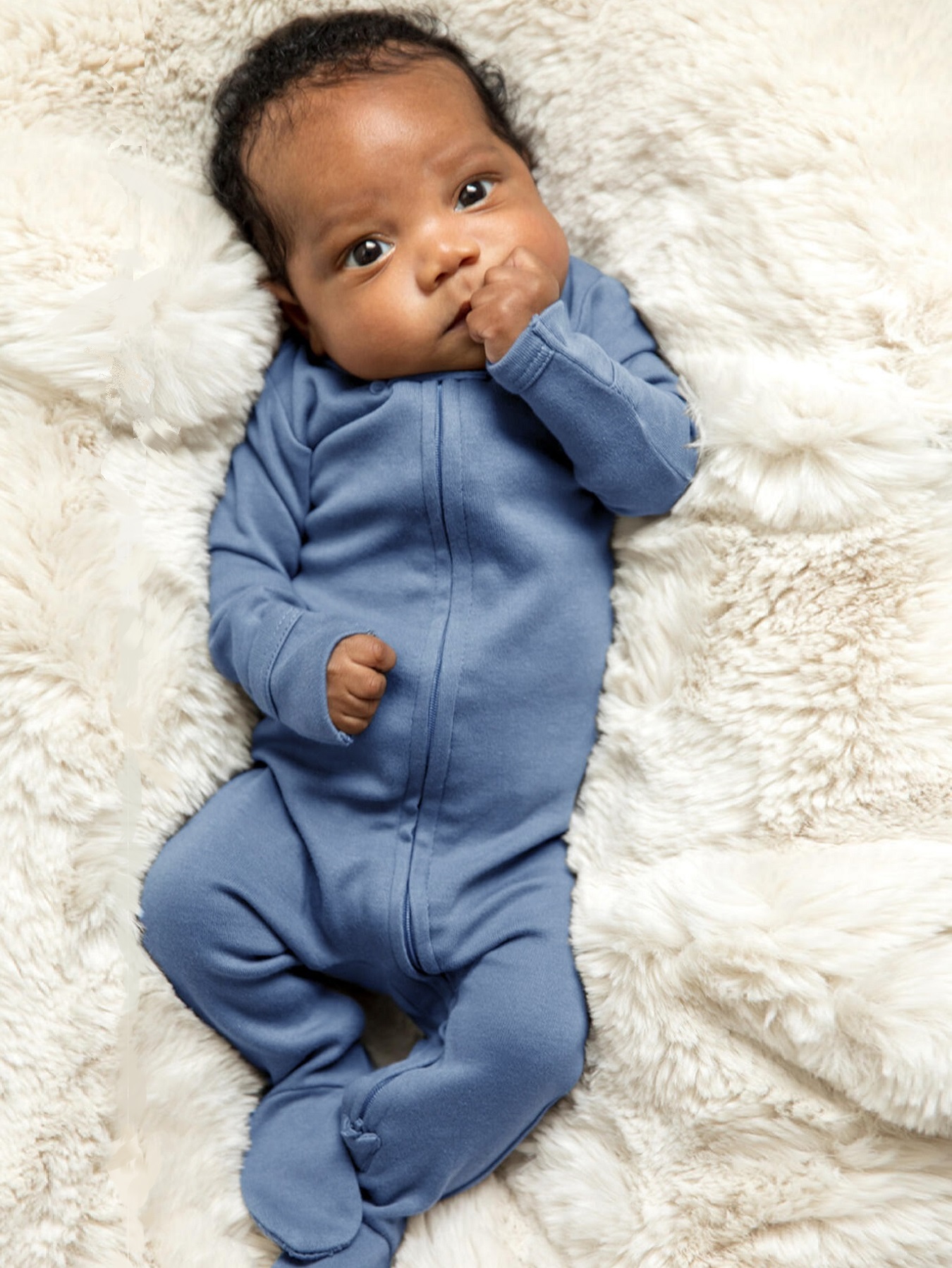 L'ovedbaby Baby Unisex 100% Organic Cotton Zipper Footie, Sleep N Play, Size Preemie-9 Months