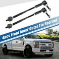 thumbnail image 2 of Unique Bargains 4pcs Front Inner Outer Tie Rod Ends Kit Inner Outer Suspension Steering Tie Rod End for Ford Flex, 2 of 7