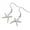White, variant on White Synthetic Opal Starfish Fishhook Earring Sterling Silver