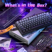 ATTACK SHARK R85 HE 75% Magnetic Wired Gaming Keyboard, 8KHz Polling Rate, Hall Effect Hot Swappable Switches, RGB Light Bar, Volume Knob, PC/Mac Compatible, Gray