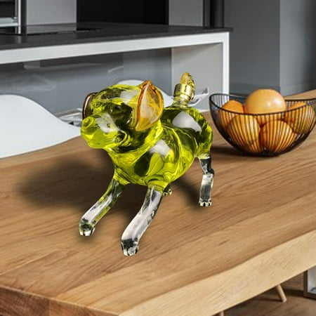 

Dog Shaped Glass Decanter with Airtight Stopper Bottle Dispenser Holder Drinkware Carafe for Home Party Dining Table Restaurant Decor