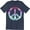 Navy Heather, variant on Peace Hippy Flower Symbol Graphic Art Design Men's T-Shirt