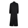 thumbnail image 3 of Overcoats Long Men Coat Pastor's Clothing Stage Attire Retro Robe Long Sleeved Button Up Pastor's Clothing, 3 of 6