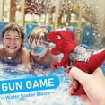 thumbnail image 2 of Pistola de agua para niños, diseño de dinosaurio, juguete compacto para fiestas de verano al aire libre (rojo), 2 of 5