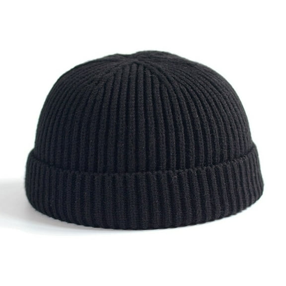 Men Women Knitted Hat Beanie Skullcap Sailor Docker Fisherman Cuff Brimless Cap