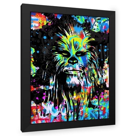 Stephen Chambers 19×24 Black Modern Wood Framed Wall Art Titled – Chewbacca Graffiti