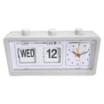 thumbnail image 4 of Reloj de escritorio con calendario, reloj despertador de mesa de escritorio Reloj despertador con calendario manual Reloj despertador con calendario de salto Funciones mejoradas, 4 of 8