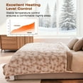 thumbnail image 3 of Ocuuziisu 90" × 100" Electric Blanket, King Size Heated Blanket, Brushed Faux Fur & Flannel, 9 Heat Levels, 1–10H Timer, Camel, 3 of 13
