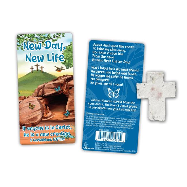 Christ To All 242849 Bookmark & Plantable Seed Cross New Day, New