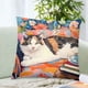 thumbnail image 4 of Fasiaou 3 Counts Artistic Abstract Style Pillow Cover Floral Print Sofa Bedroom Decor Cushion Case Soft Nylon Spandex Washable Home Living Room Accent, 4 of 6