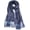 Colorful Gold Thread(blue), variant on Cotton Silk Scarf Elegant Soft Wraps Color Shade Scarves for Women