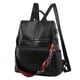 thumbnail image 1 of Korean women's largecapacity soft cool backpack for teenage girls, black unit size., 1 of 5