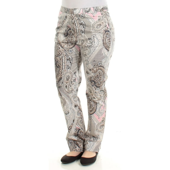 TOMMY HILFIGER $80 Womens New 1073 Beige Paisley Casual Pants 4 B B