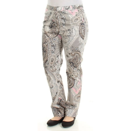 TOMMY HILFIGER $80 Womens New 1073 Beige Paisley Casual Pants 4 B+B