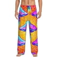 thumbnail image 2 of Picia Magic Mushrooms Mens Soft Woven Cotton Elastic Waistband Sleep Pajama Pant Lounge Sleep Pant With Pockets And Drawstring-X-Large, 2 of 9