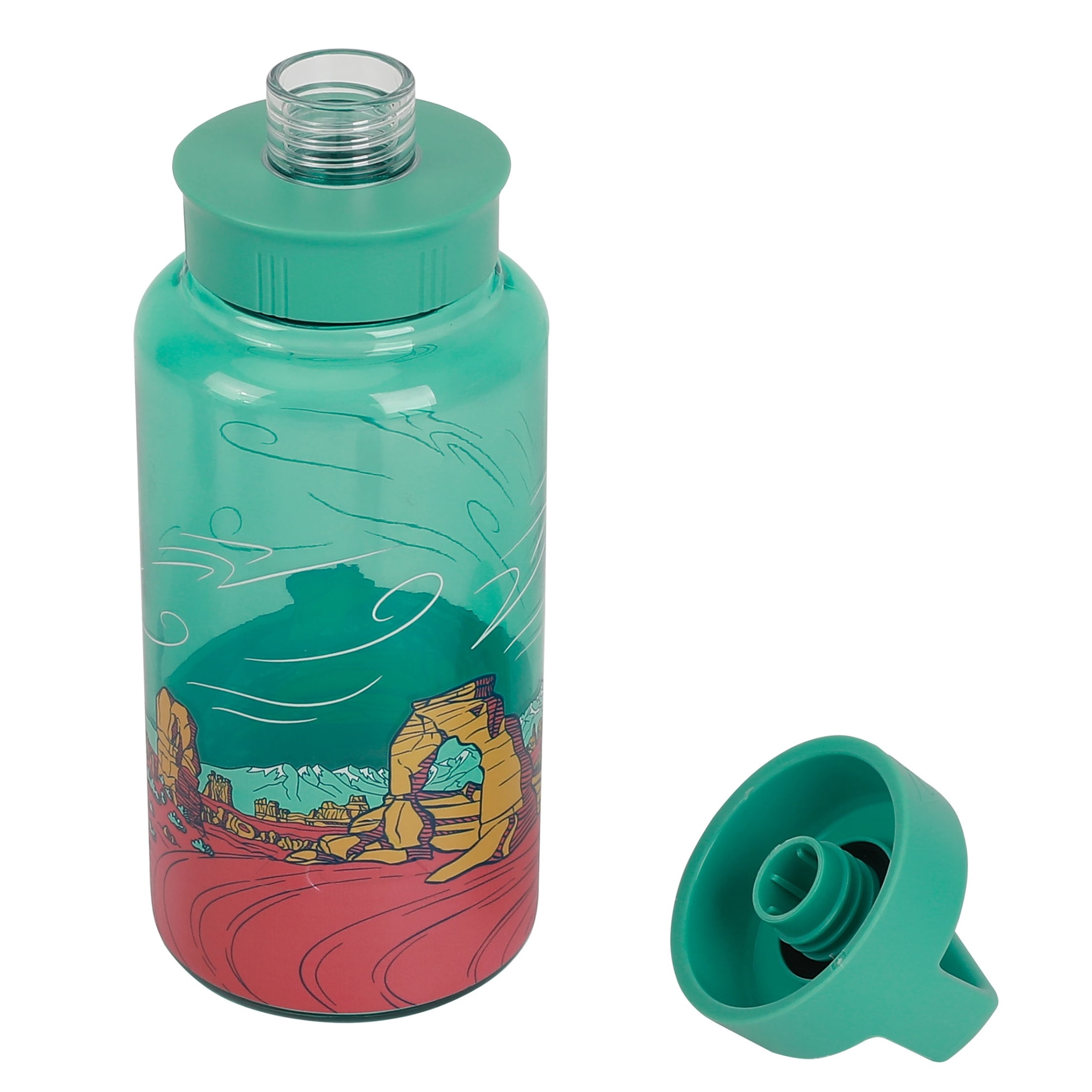 Ozark Trail 32 oz BPA-Free Tritan Chug Water Bottle, Sandstone Sky