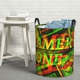 thumbnail image 6 of ZICANCN Funny Game Over Green Laundry Basket Organizer, Dirty Clothes Hamper for Bathroom Bedroom Laundry Room, Medium Size, 6 of 7