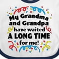 thumbnail image 4 of Inktastic My Grandma and Grandpa Have Waited a Long Time for Me Boys or Girls Baby Bib, 4 of 4