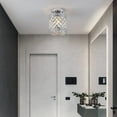 thumbnail image 4 of Modern Mini Style Decor Crystal Recessed Ceiling Light Fixture Crystal Chandeliers Light Ceiling Lamp for Hallway, Bar, Kitchen, Dining Room, Kid's Room (6 inch Shade Diameter), 4 of 5