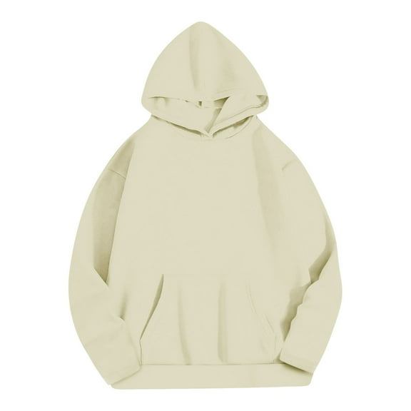 Wyobmus Womens Casual Hoodies Crewneck Hooded Sweatshirts Fall Fashion Long Sleeve Pullover Sweaters Winter Clothes A-Beige