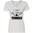 thumbnail image 3 of Inktastic I Can't, I Have Tennis Women's V-Neck T-Shirt, 3 of 5