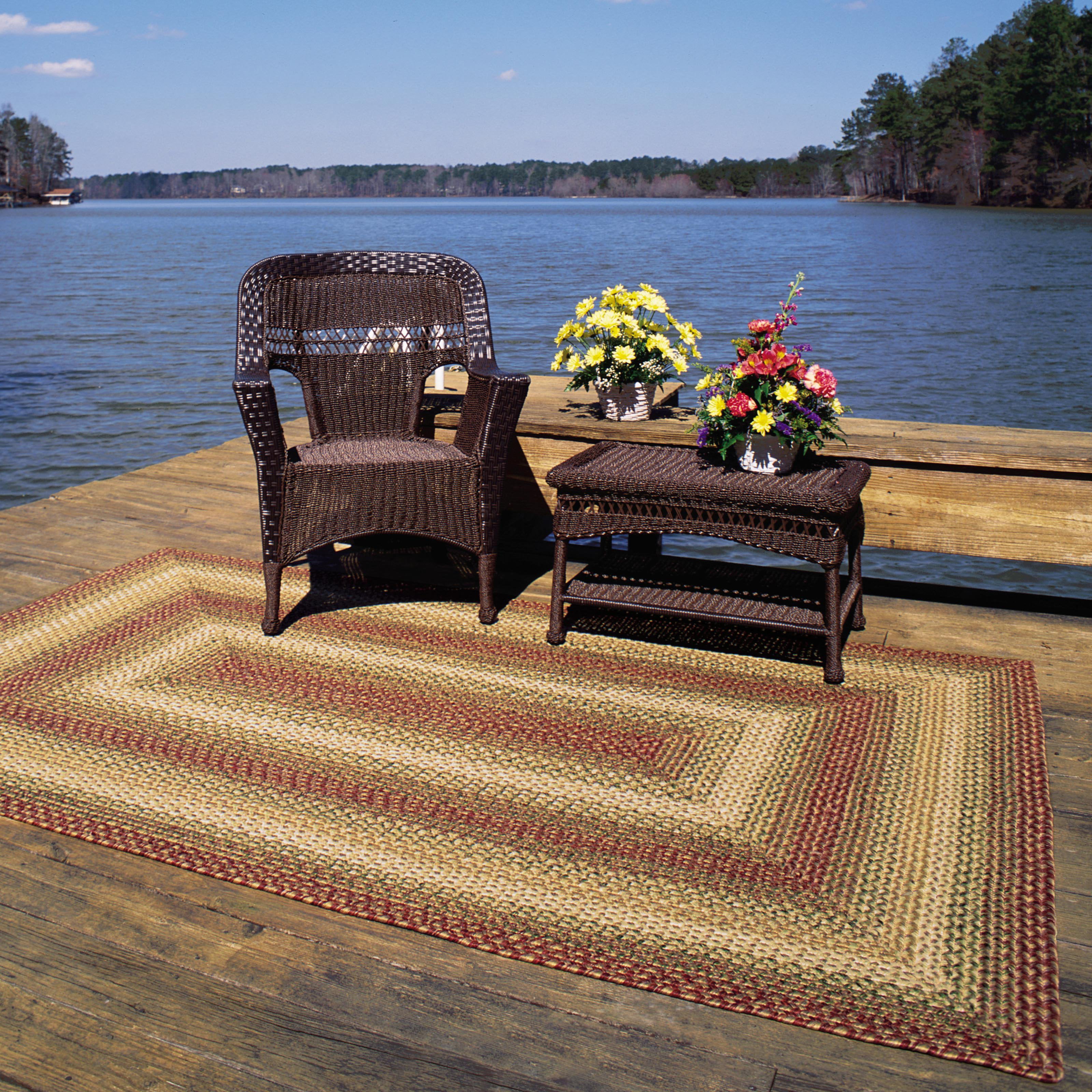 Homespice Decor Out-Durable Indoor/Outdoor Braided Area Rug Tuscany 