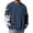 Dark Blue, variant on Mens Sweatshirts Shirt Casual Long Sleeve Pullovers Color Block Camo Vacation Ribbed Knit Tee Spring Trendy V Neck Clothing Coffee 2XL