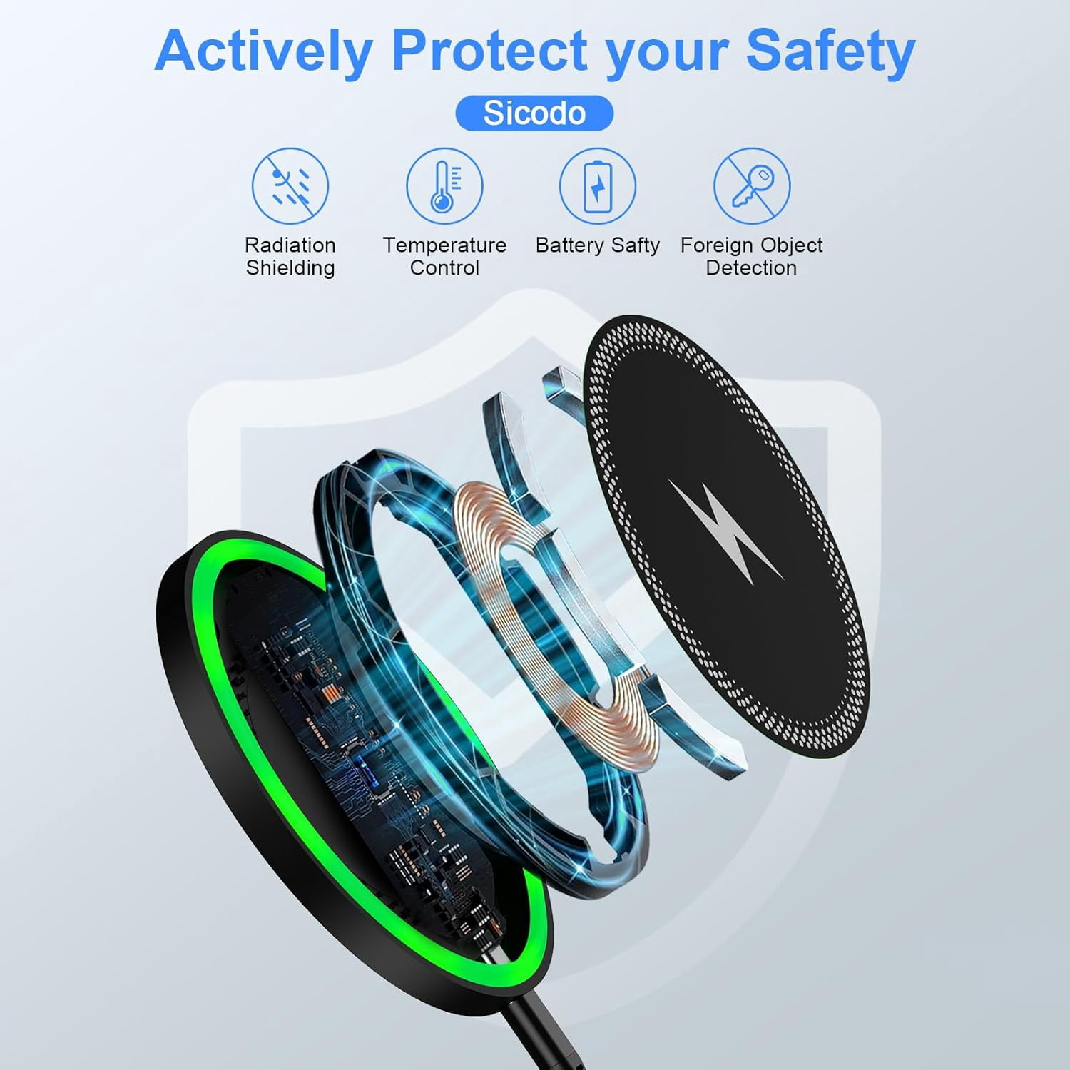 15W for Google Wireless Charger Fast Charging Pad for Google Pixel 10 10 Pro 10 Pro XL 9A 9 Pro XL Fold 8 7 6 Pro 8A 6 Pro, Wireless Phone Charger Android for Samsung Galaxy S25 Ultra with QC Adapter
