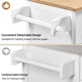 thumbnail image 4 of Yaheetech Rolling Kitchen Storage Cart with Towel Rack, White, 4 of 6