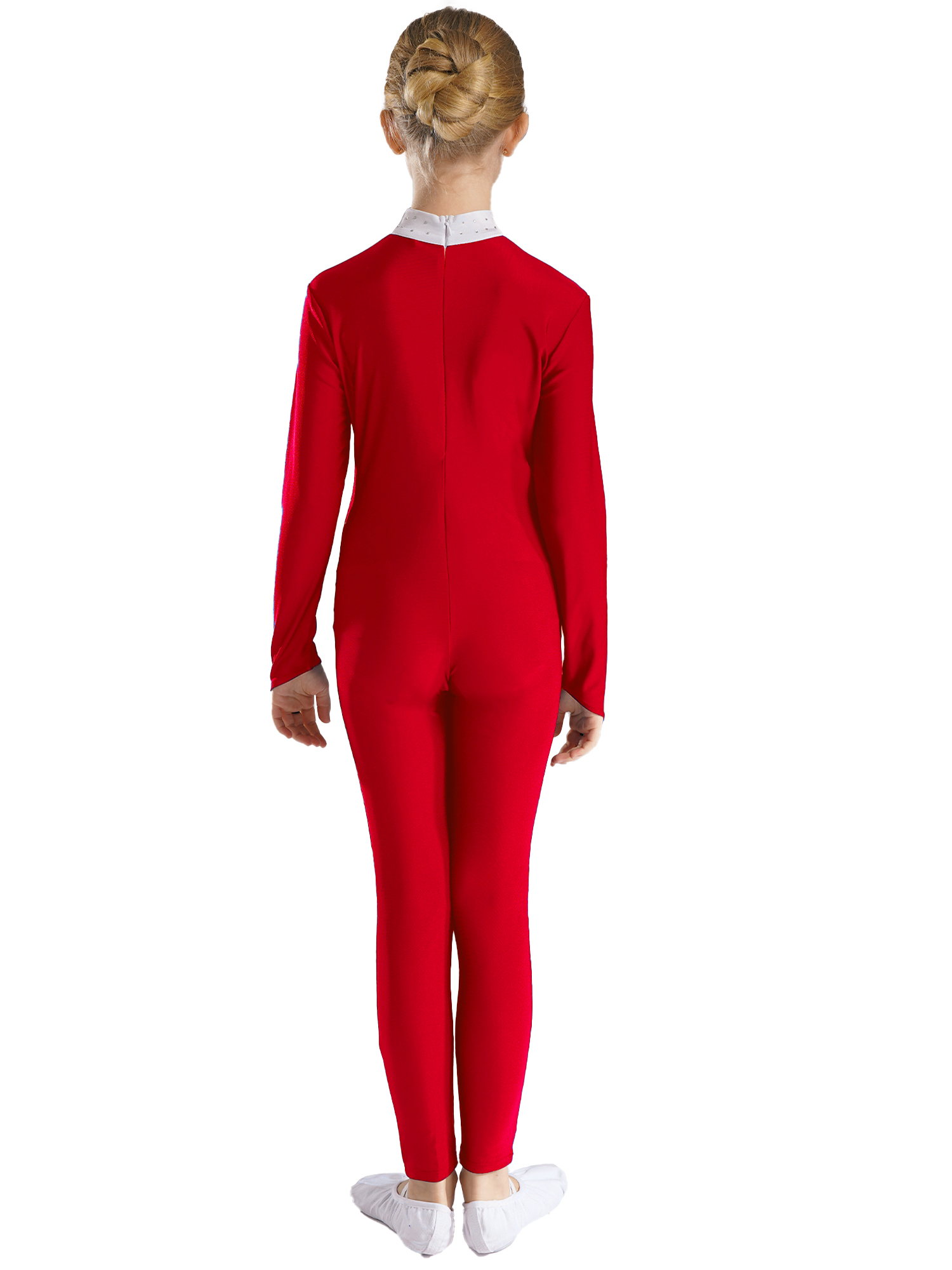 Justaucorps Fille Gymnastique IEFIEL - Manches Longues Strass | Patinage, Danse Et Spectacles